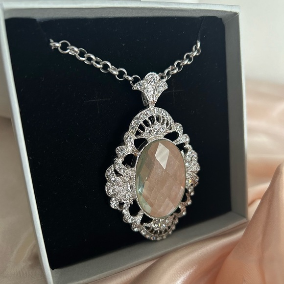 Vintage Long Silver Plate Necklace Brand New - Picture 3 of 5